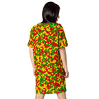 Rasta Flag Camo T-shirt dress - Conscious Apparel Store