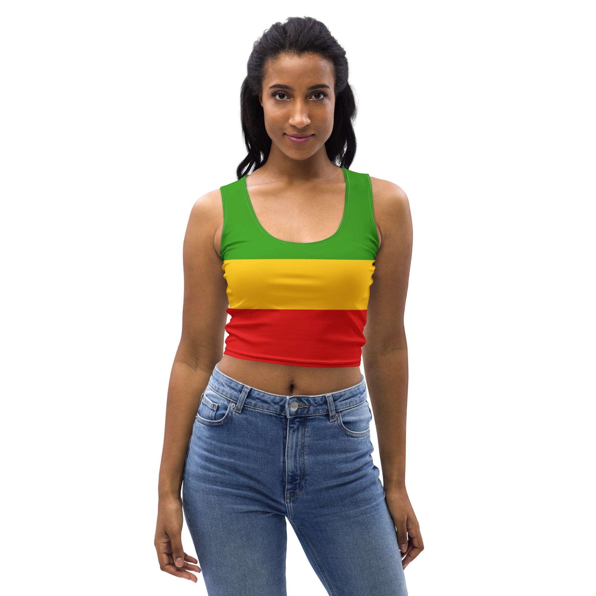 Rasta Flag Crop Top - Conscious Apparel Store