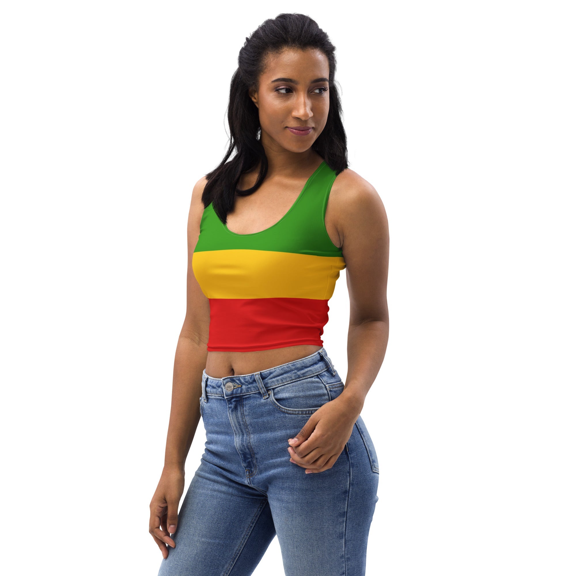 Rasta Flag Crop Top - Conscious Apparel Store