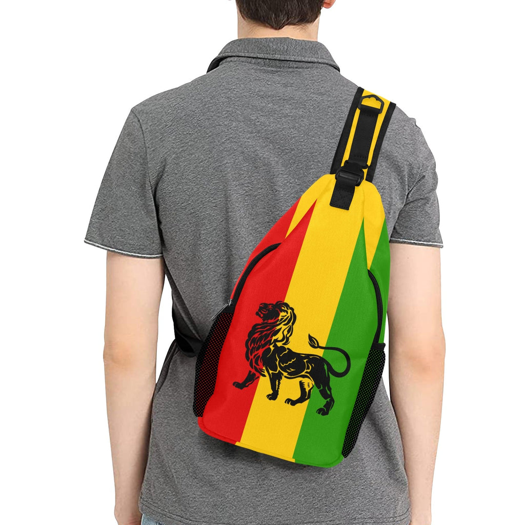 Rasta Flag Lion Casual Chest Bag - Conscious Apparel Store