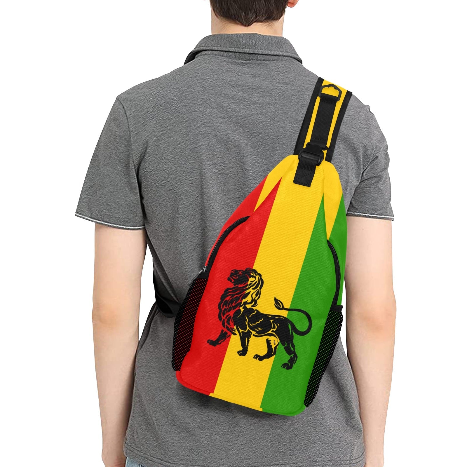 Rasta Flag Lion Casual Chest Bag - Conscious Apparel Store