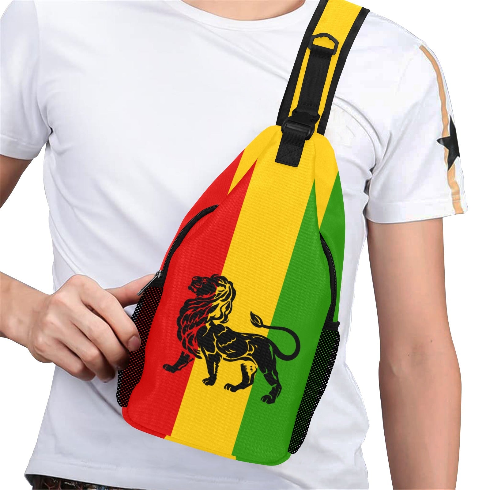 Rasta Flag Lion Casual Chest Bag - Conscious Apparel Store