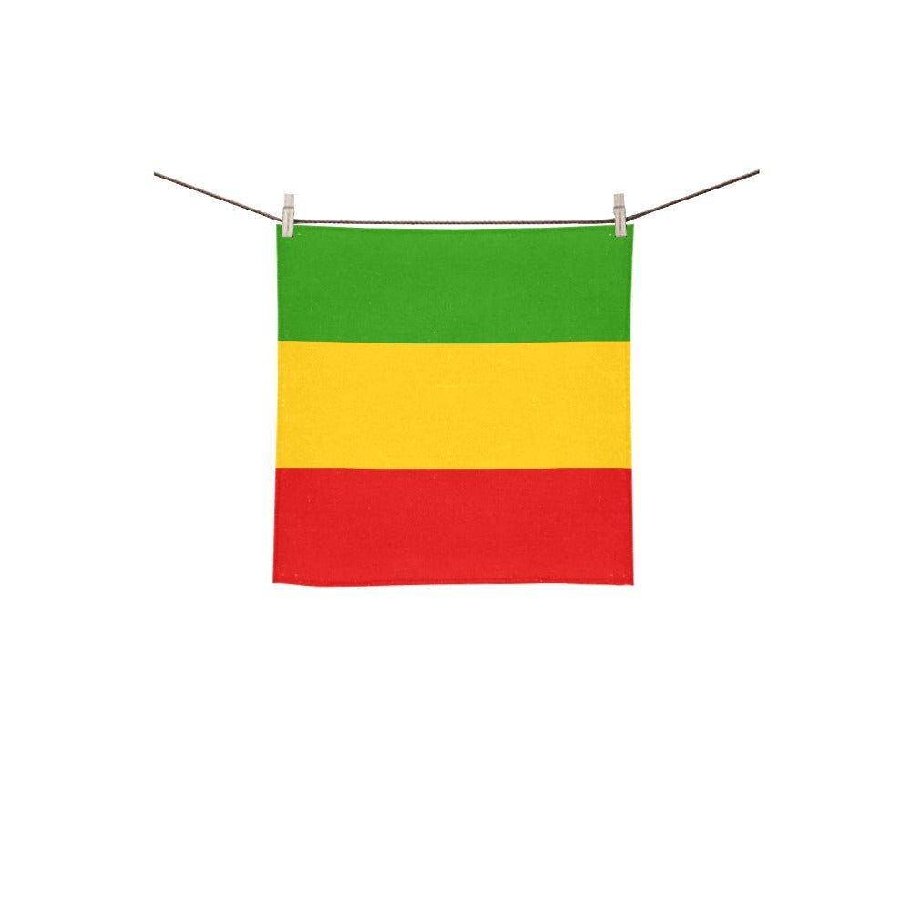 Rasta Flag Square Towel 13“x13” - Conscious Apparel Store
