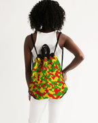 Rastafarian Flag Camo Canvas Drawstring Bag - Conscious Apparel Store
