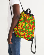 Rastafarian Flag Camo Canvas Drawstring Bag - Conscious Apparel Store