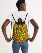 Rastafarian Flag Camo Canvas Drawstring Bag - Conscious Apparel Store