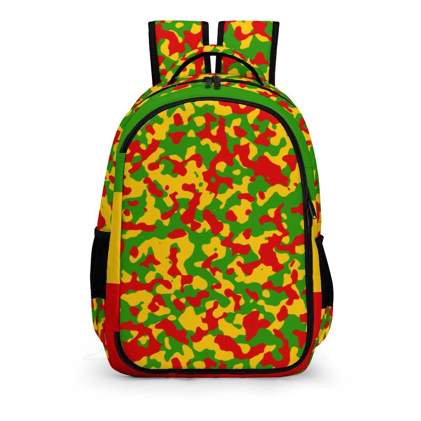 Rastafarian Flag Camo Casual Backpack - Conscious Apparel Store