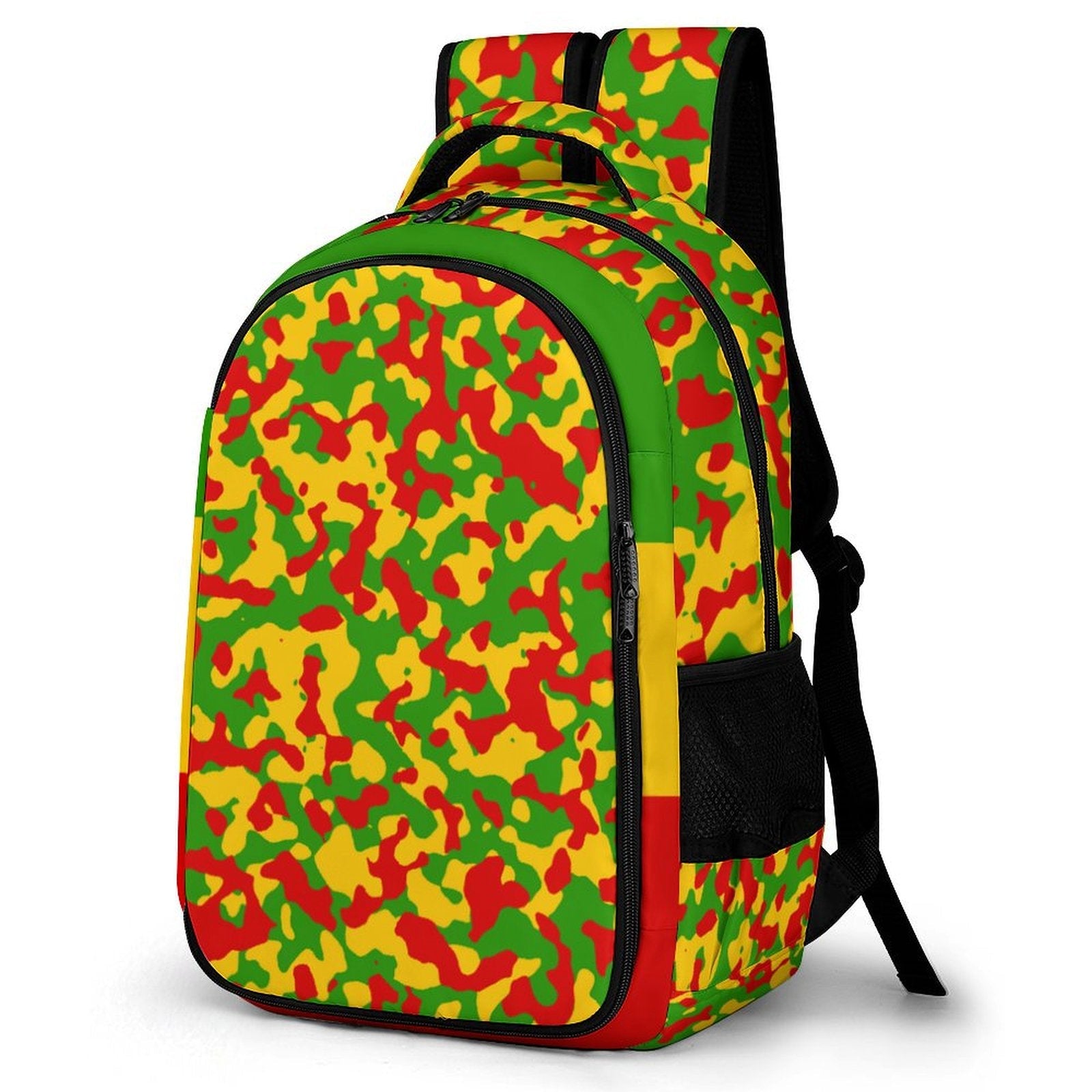 Rastafarian Flag Camo Casual Backpack - Conscious Apparel Store