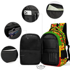 Rastafarian Flag Camo Casual Backpack - Conscious Apparel Store
