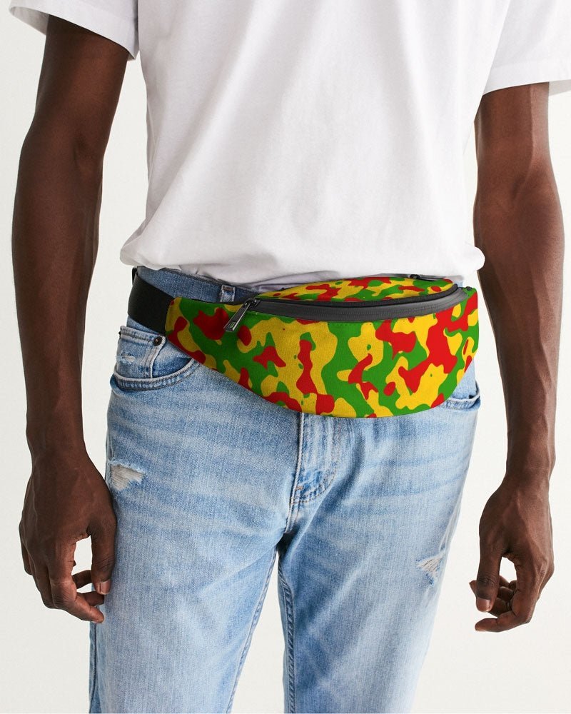 Rastafarian Flag Camo Crossbody Sling Bag - Conscious Apparel Store