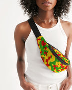 Rastafarian Flag Camo Crossbody Sling Bag - Conscious Apparel Store