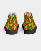Rastafarian Flag Camo Men's Hightop Canvas Shoe - Black - Conscious Apparel Store