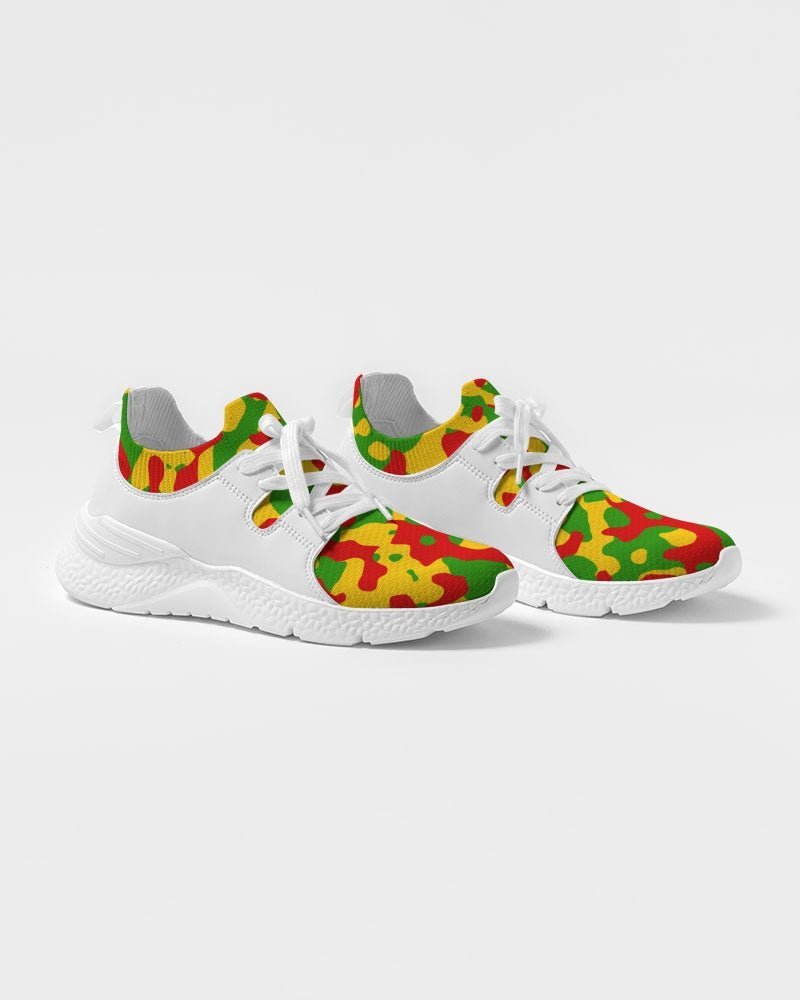Rastafarian Flag Camo Men's Two-Tone Sneaker - Conscious Apparel Store
