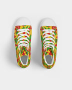 Rastafarian Flag Camo Women's Hightop Canvas Shoe - Conscious Apparel Store