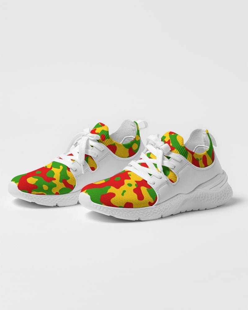 Rastafarian Flag Camo Women's Two-Tone Sneaker - Conscious Apparel Store