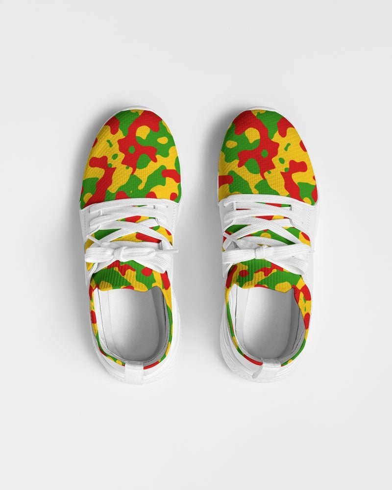 Rastafarian Flag Camo Women's Two-Tone Sneaker - Conscious Apparel Store