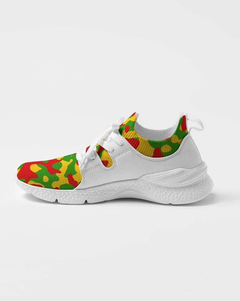 Rastafarian Flag Camo Women's Two-Tone Sneaker - Conscious Apparel Store