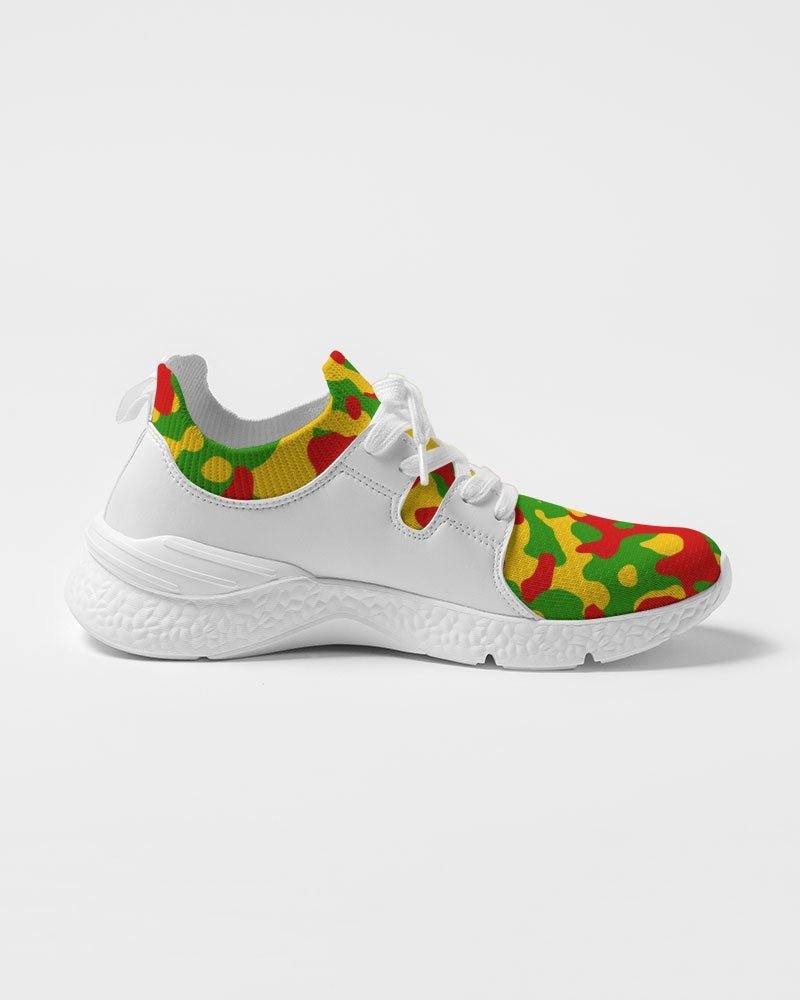 Rastafarian Flag Camo Women's Two-Tone Sneaker - Conscious Apparel Store