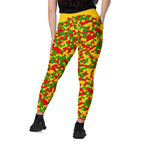 Rastafarian Flag Camo (Yellow) Leggings with pockets - Conscious Apparel Store