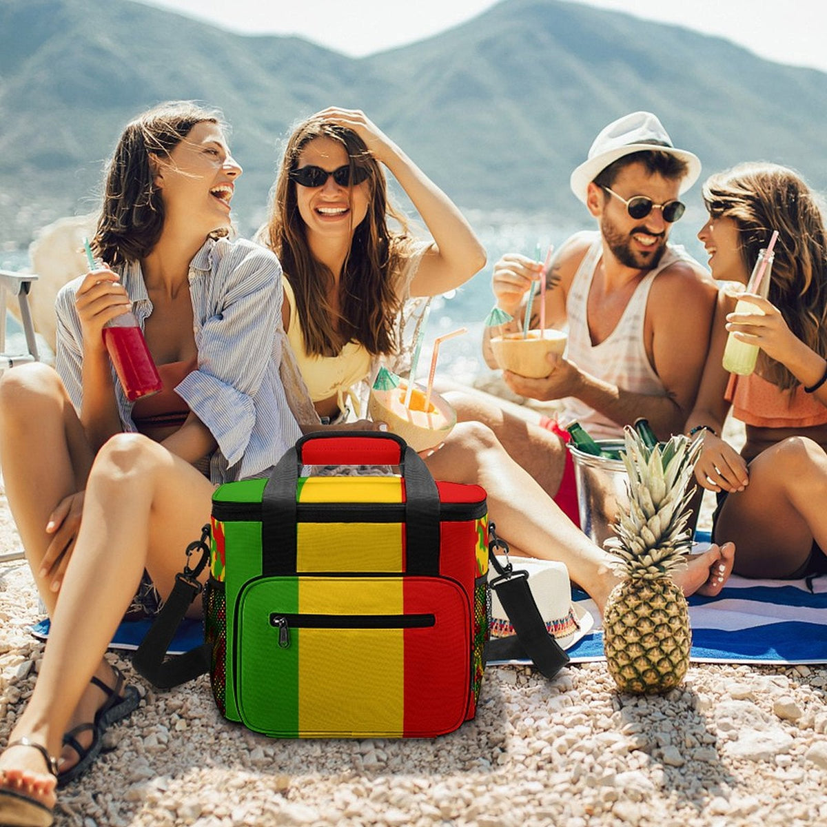 Rastafarian Flag Insulated Cooler Bag - Conscious Apparel Store