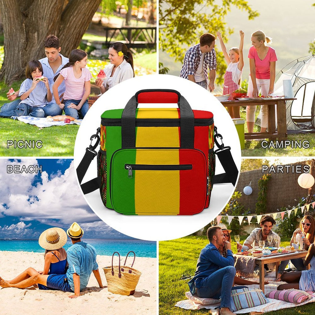 Rastafarian Flag Insulated Cooler Bag - Conscious Apparel Store