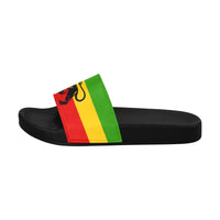 Rastafarian Flag Lion Women's Slide Sandals - Conscious Apparel Store