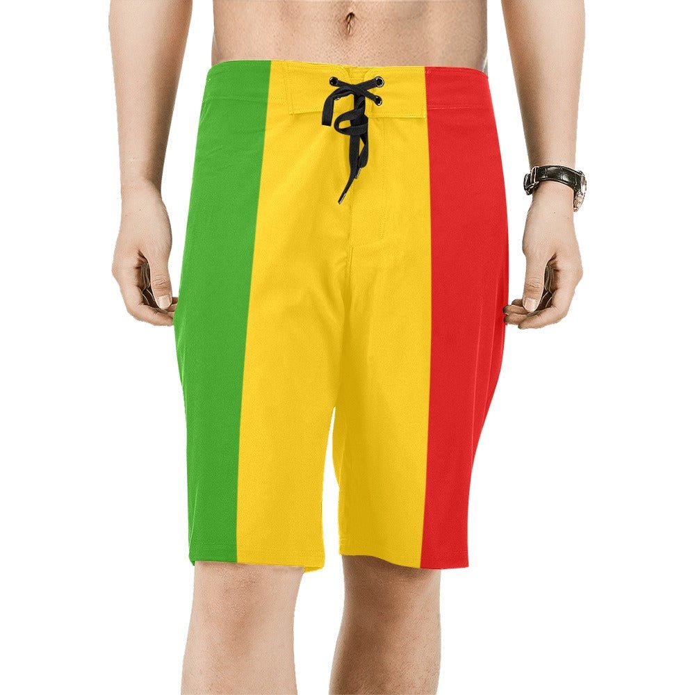 Rastafarian Flag Men's Board Shorts - Conscious Apparel Store