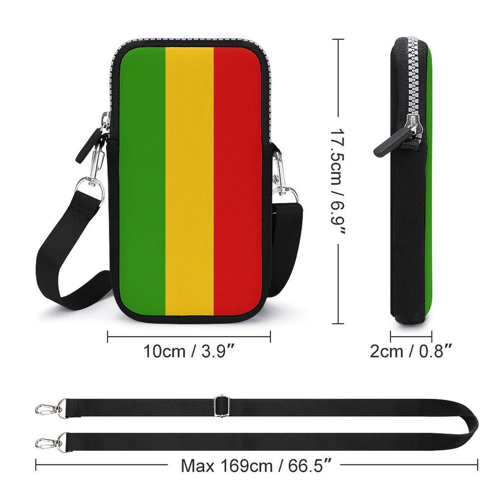 Rastafarian Flag Mobile Phone Purse - Conscious Apparel Store