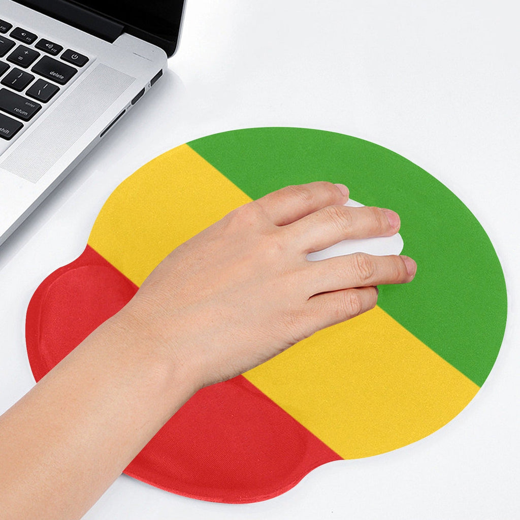 Rastafarian Flag Mouse Pad with Wrist Rest Support - Conscious Apparel Store