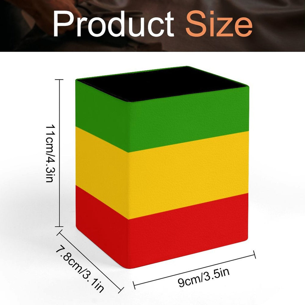 Rastafarian Flag Square Pen Holder - Conscious Apparel Store