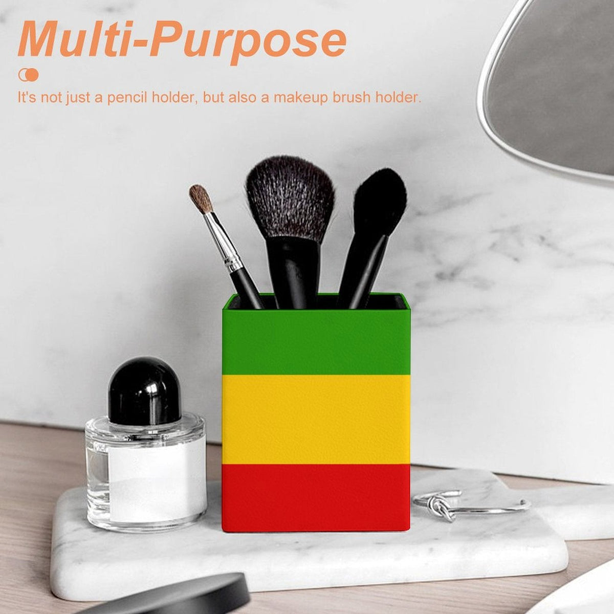Rastafarian Flag Square Pen Holder - Conscious Apparel Store