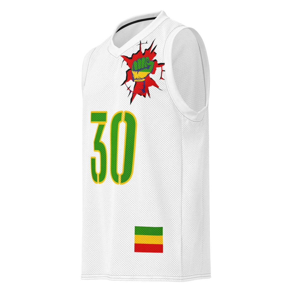 Rastafarian Flag (White) Premium Sport Jersey Tank Top - Conscious Apparel Store