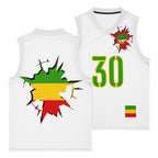 Rastafarian Flag (White) Premium Sport Jersey Tank Top - Conscious Apparel Store