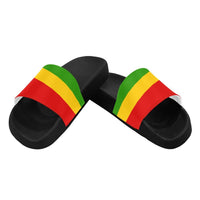 Rastafarian Flag Women's Slide Sandals - Conscious Apparel Store
