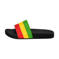 Rastafarian Flag Women's Slide Sandals - Conscious Apparel Store
