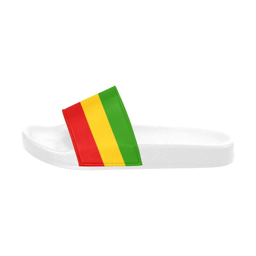 Rastafarian Flag Women's Slide Sandals - Conscious Apparel Store