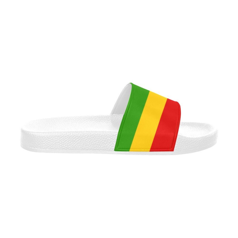Rastafarian Flag Women's Slide Sandals - Conscious Apparel Store
