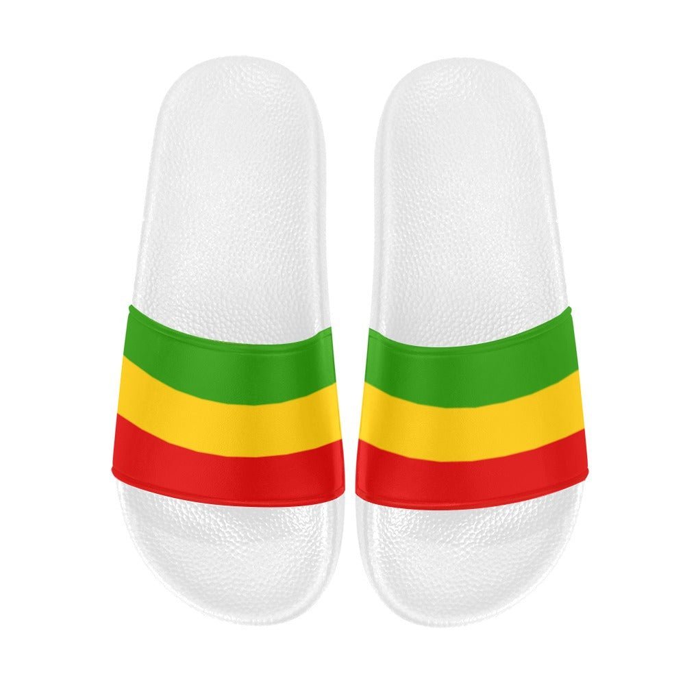 Rastafarian Flag Women's Slide Sandals - Conscious Apparel Store