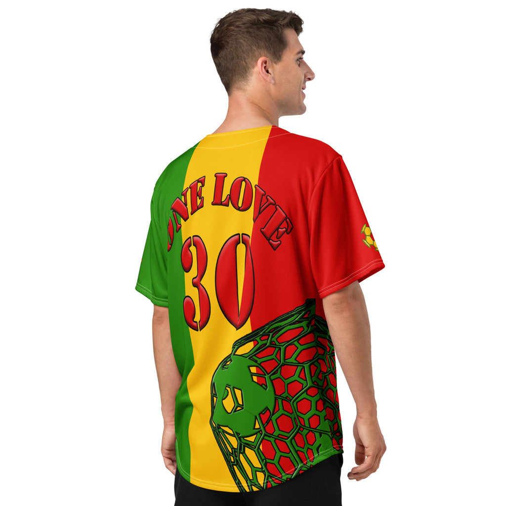 Rastafarian Football Themed Button-Down Sport Jersey - Conscious Apparel Store