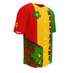 Rastafarian Football Themed Button-Down Sport Jersey - Conscious Apparel Store
