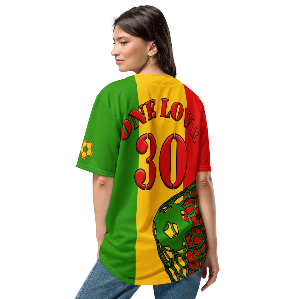 Rastafarian Football Themed Button-Down Sport Jersey - Conscious Apparel Store