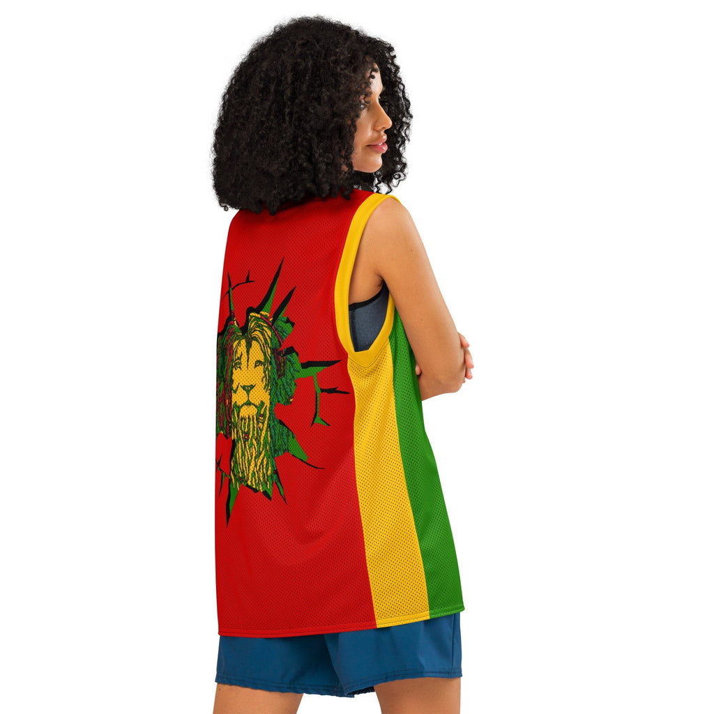 Rastafarian Lion Premium Sport Jersey Tank Top - Conscious Apparel Store