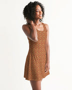 Red Hieroglyphics Women's All-Over Print Racerback Dress - Conscious Apparel Store