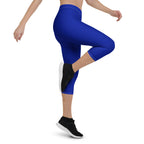 South Africa Blue Capri Leggings - Conscious Apparel Store