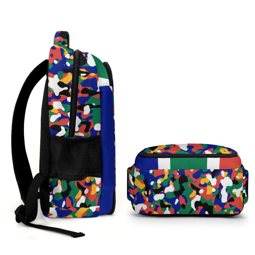 South Africa Flag Camo Casual Backpack - Conscious Apparel Store