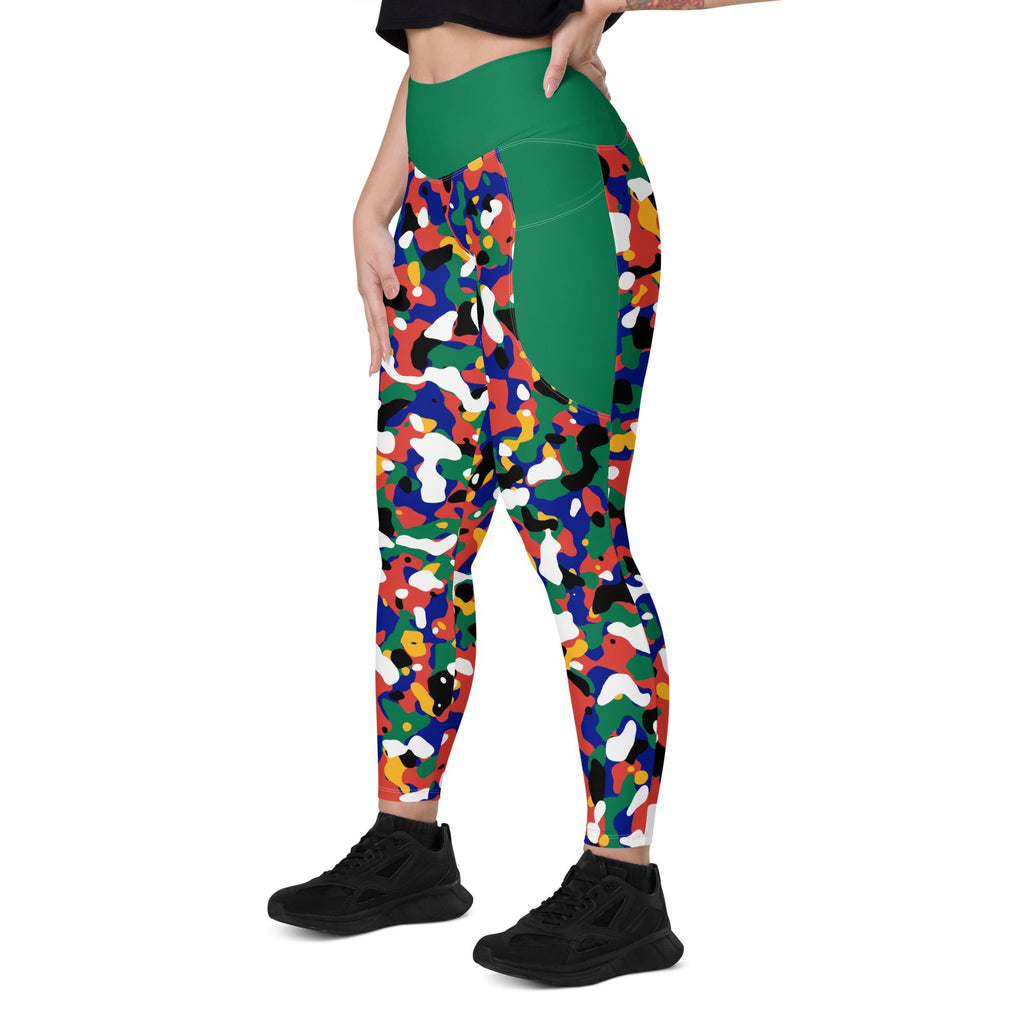 South Africa Flag Camo Leggings with pockets - Conscious Apparel Store