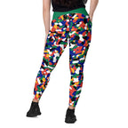 South Africa Flag Camo Leggings with pockets - Conscious Apparel Store