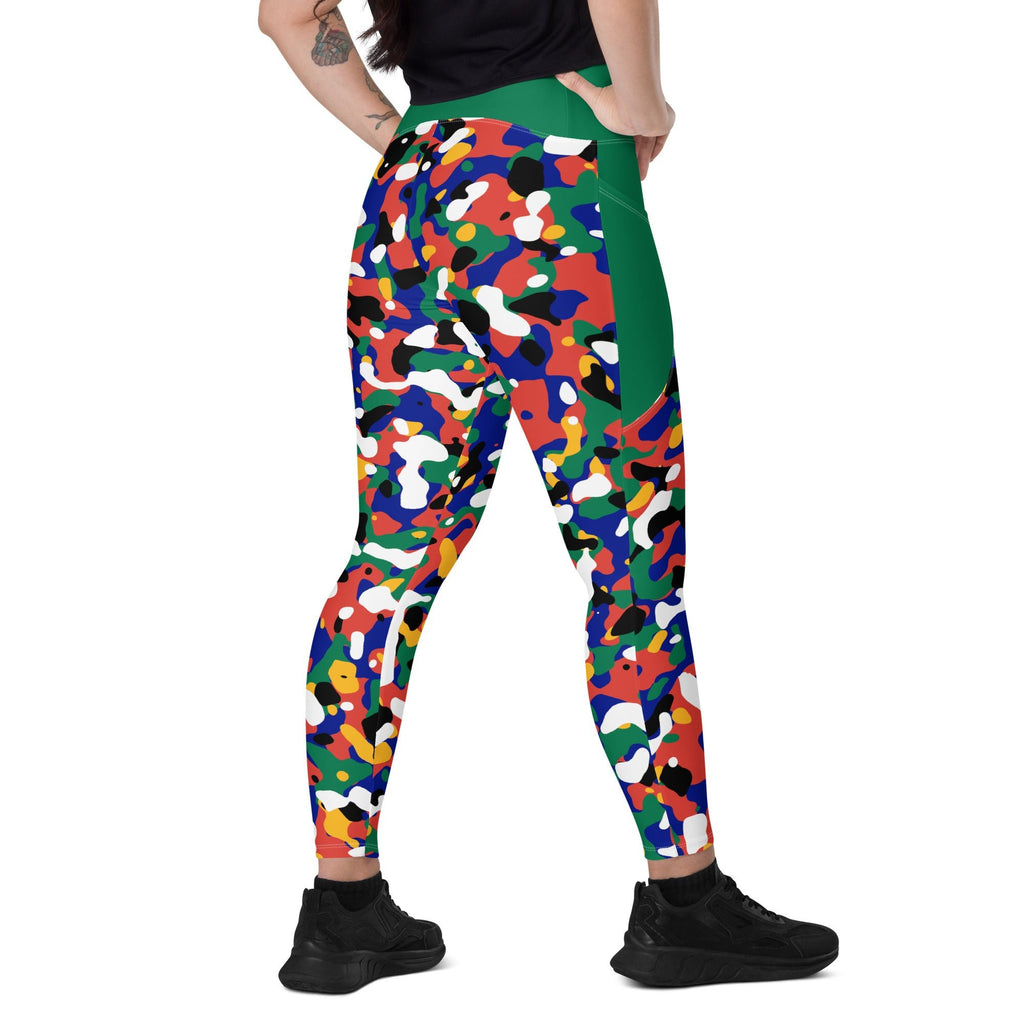 South Africa Flag Camo Leggings with pockets - Conscious Apparel Store