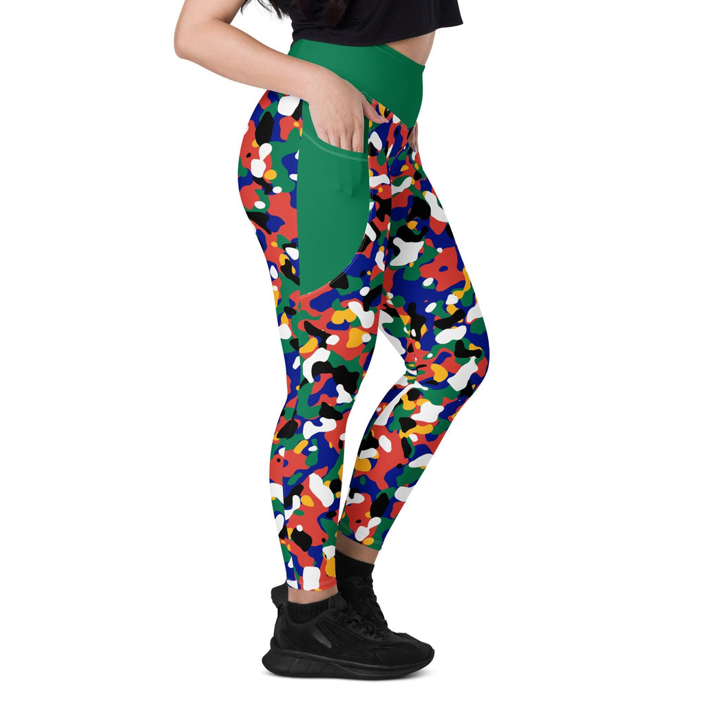 South Africa Flag Camo Leggings with pockets - Conscious Apparel Store