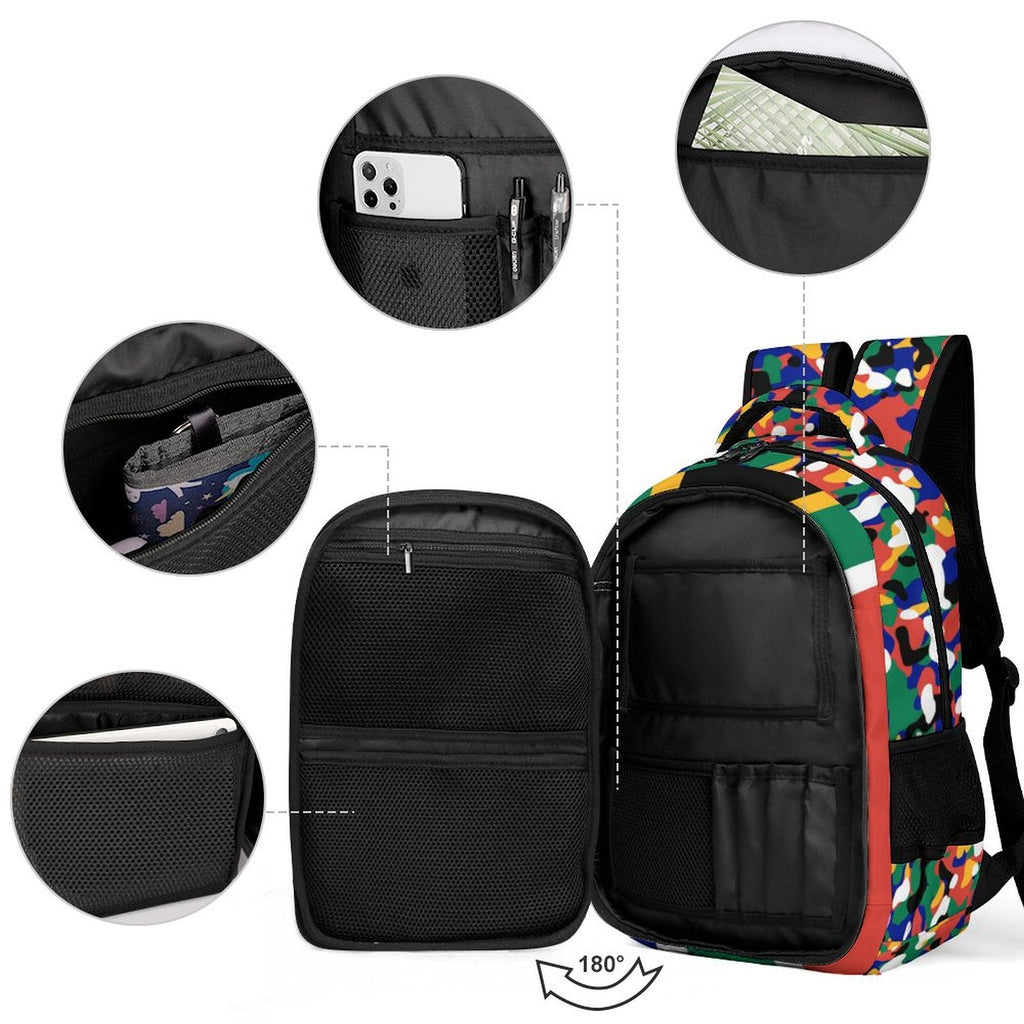 South Africa Flag Casual Backpack - Conscious Apparel Store